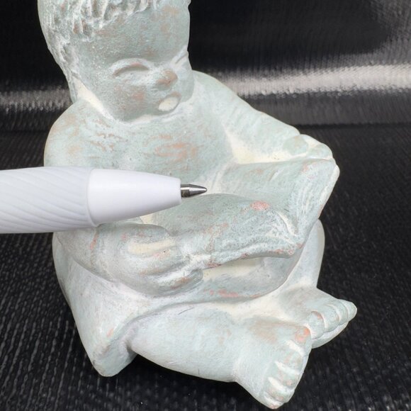 Vintage Isabel Bloom Girl Reading A Book Figurine Heavy Paperweight Figure Decor - Picture 5 of 11